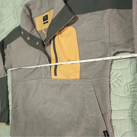 NWT Prana Peak Snap Up Fleece Colorblock Willow Light Lavender Pullover - Picture 7 of 9
